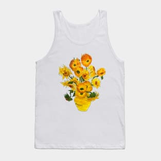 sunflower vincent van gogh no background Tank Top